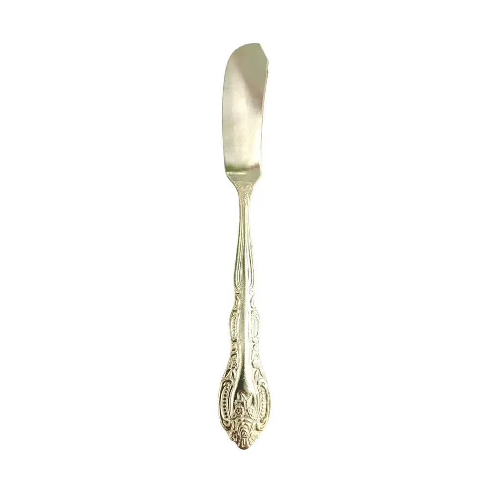 International Silver San Marcos Gold Electroplate Flat Master Butter Knife 7 1/8